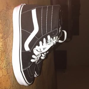 Black and white vans